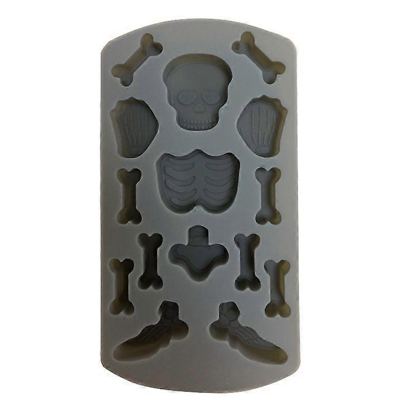 Halloween Molds Ice Cube Trays Skeleton Bone Mold for Cake Decorating Cupcake Topper