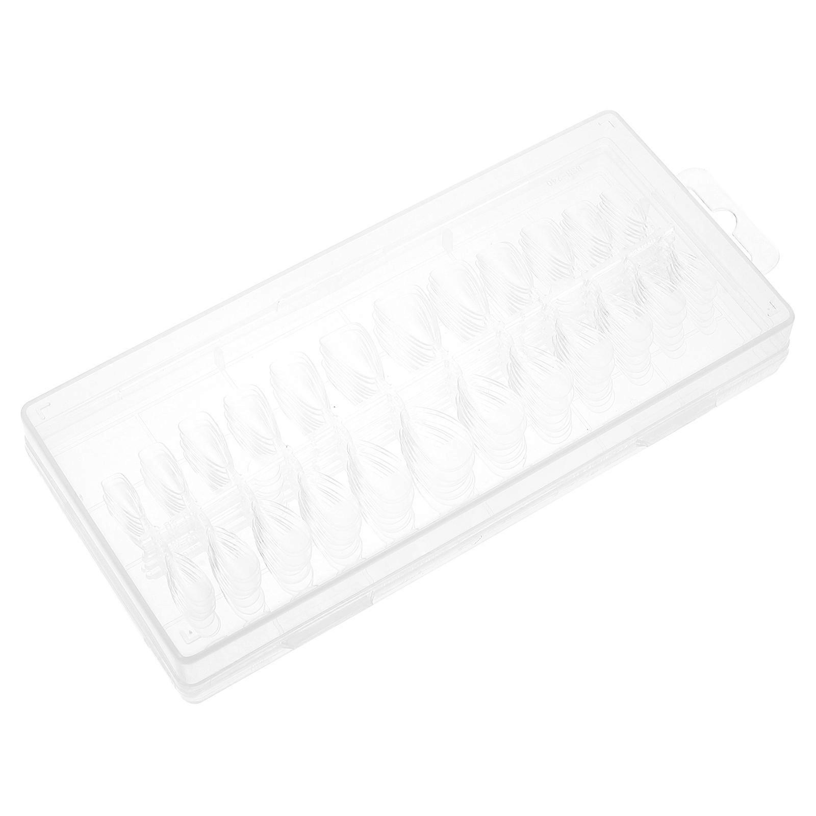 Transparent Acrylic Nail Extensions for Decor 240pcs Perfect for DIY Manicure and Party Use