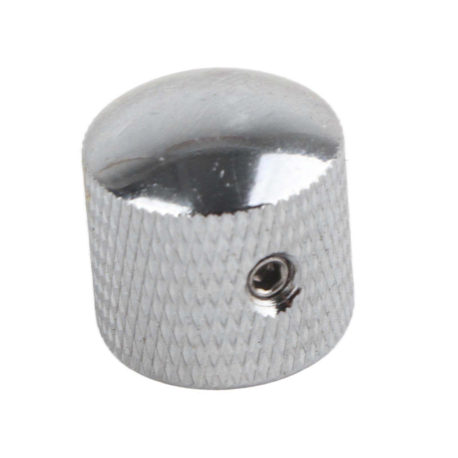 4Pcs Silver Aluminum Alloy Electric Guitar Knobs 5.96mm with Wrench