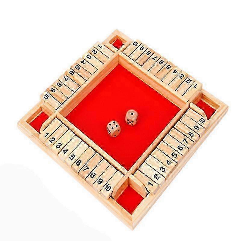 4-Player Classic Dice Board Game Toy for Family Fun - Red by Aisiting
