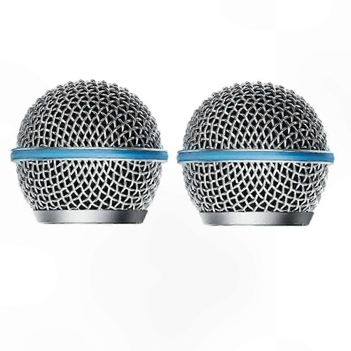 2-Pack Replacement Mic Grilles for Shure-Style Microphones, Compatible with Beta58A, SM58, Pgx24, Slx24 Models