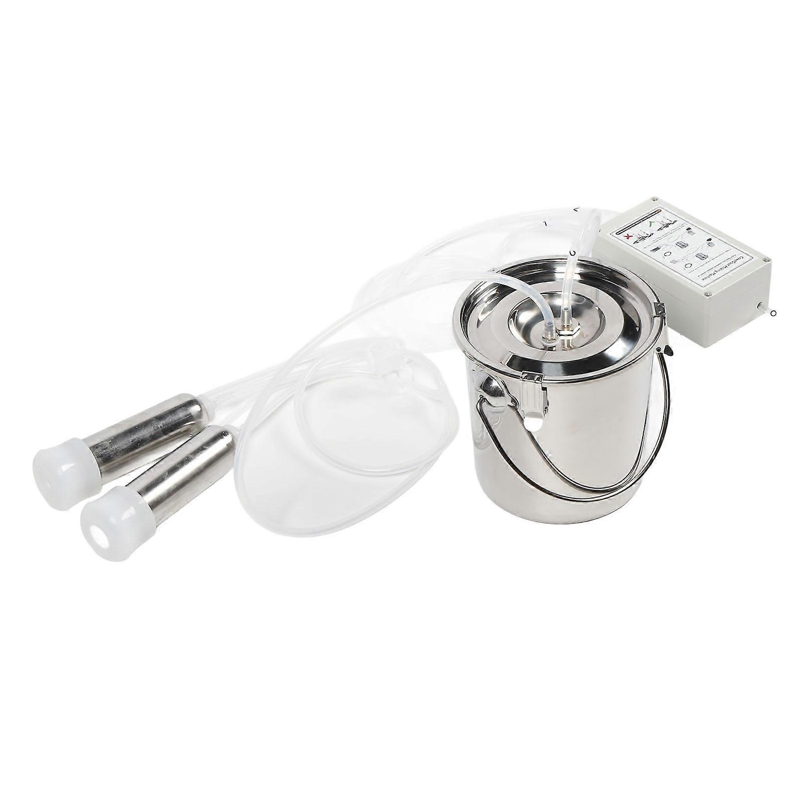 3L Automatic Portable Goat Milking Machine w/ 2 Teat Cups, US Plug