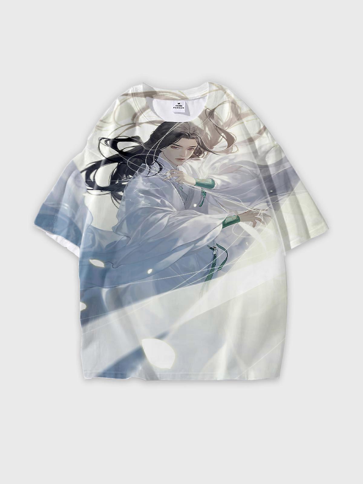 T-Shirt Short Sleeve Round Neck, Summer Casual Loose Graphic Tee, Unisex Pattern U2723