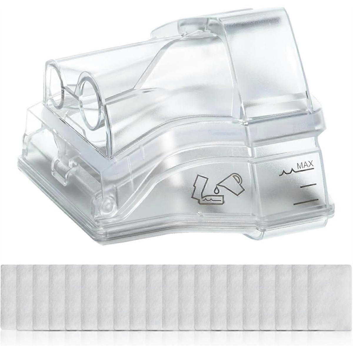 Humidifier Water Chamber Tub with 20 Replacement Filters for AirSense 10 & AirCurve 10 S10 Series