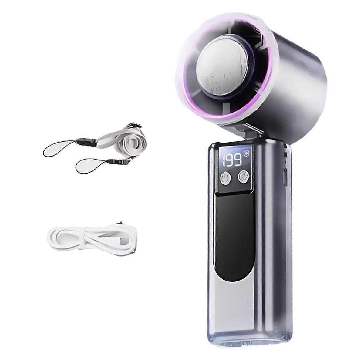 Refrigeration Handheld Fan USB Small Fan Ultra-High Speed Powerful Portable Outdoor Ice Compress Cooling Artifact B
