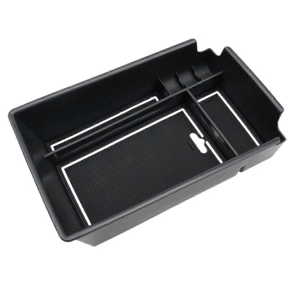 Center Console Organizer Tray Armrest Tray Secondary Storage Insert Tray for DN8 2020 2021 Black+Wh