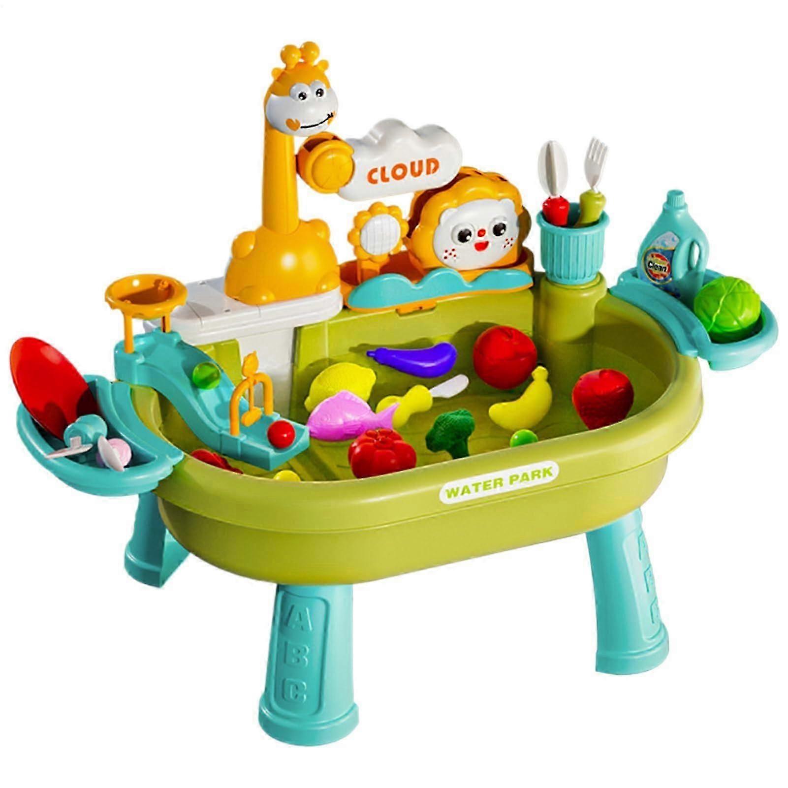 Çocuklar İçin Yazlık Açık Hava Oyuncağı ve Bahçe Oyun Alanı İçin Balık Tutma Oyunu ile Kumlu Su Masası