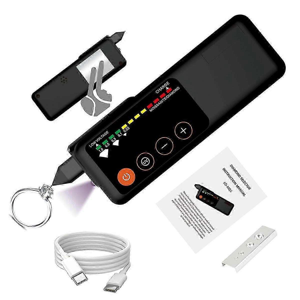 Rechargeable Diamond Testing Kit for Novices: UV Light & Advanced Diamond Selection Tool