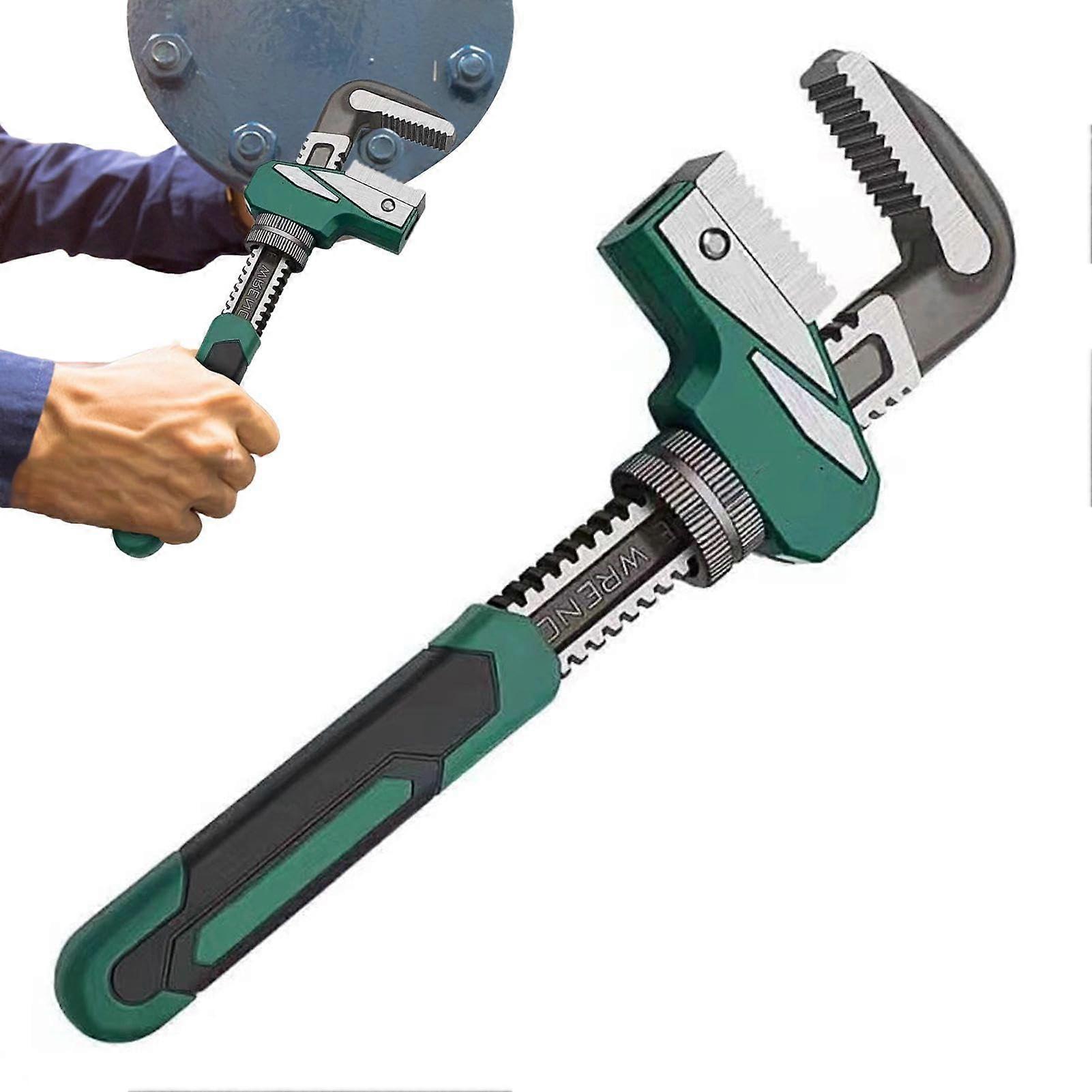FType Wrench Adjustable Spanner, RightAngle Pipe Wrench, Auto Wrench, Strength Plumbing Tool for Pipes