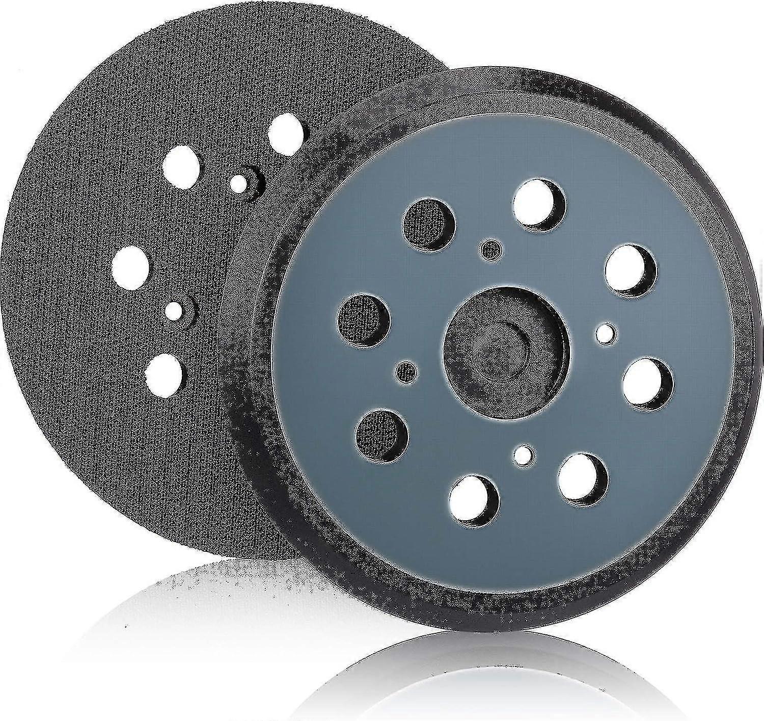 125mm 8 Hole Hook and Loop Orbital Sander Replacement Pad 2pc (Blue)