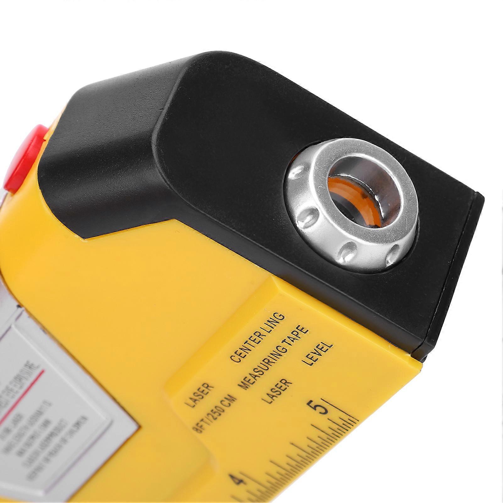 Multifunctional Yellow Level Inclinometer with Tape Measure 2xAAA
