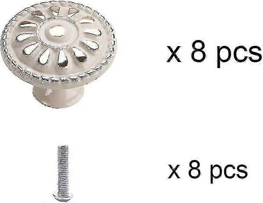 Cabinet Knob 8 Pieces Round Drawer Pull Handle Cabinet Knobs Drawer Knob Cabinet Handle Kitchen Draw