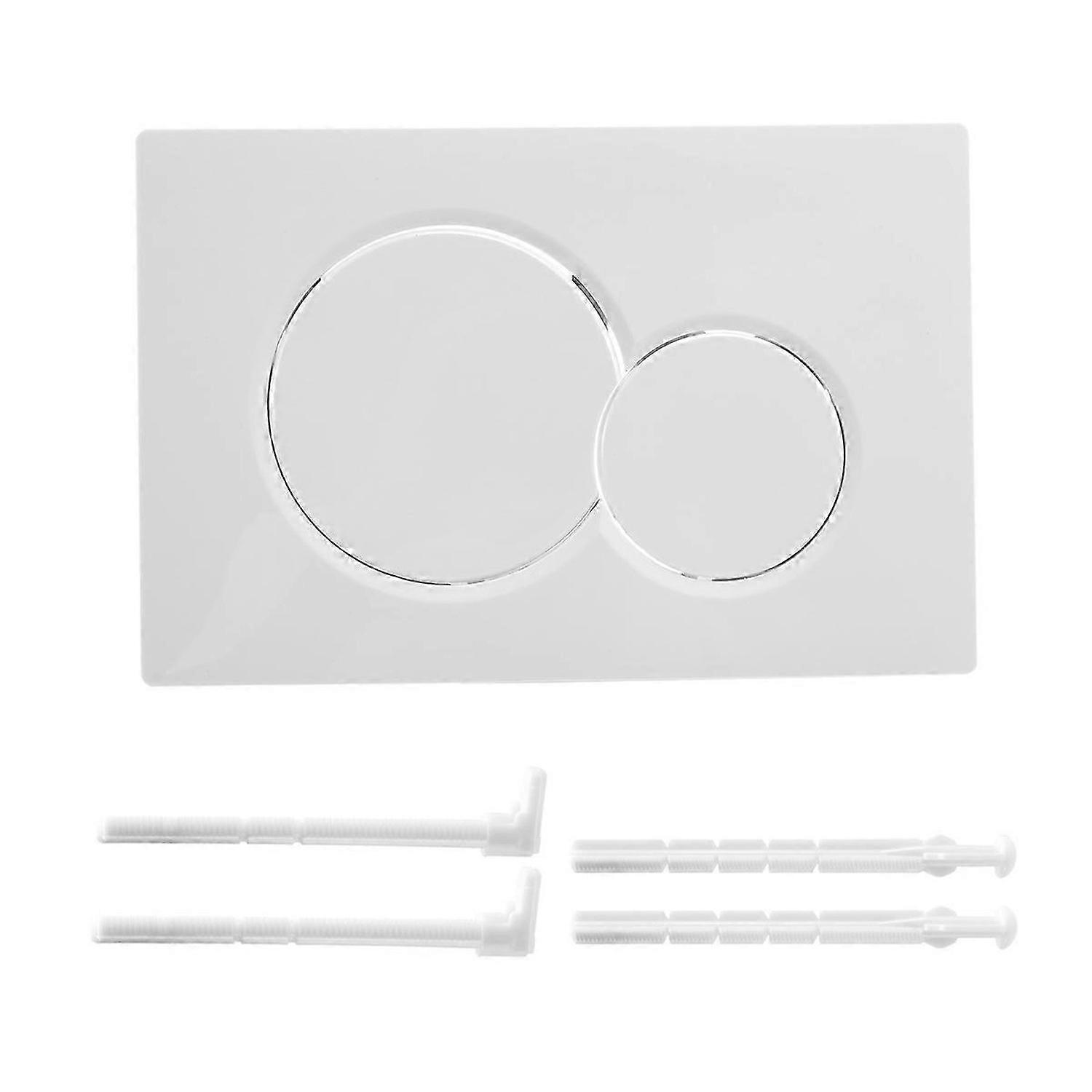 Dual-Flush Actuator Plate Toilet Water Tanks Push Button White