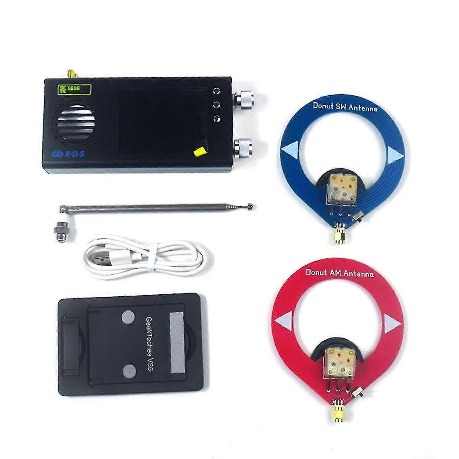 Full Band Radio Receiver,Portable Digital AM FM Stereo Radio (Black)