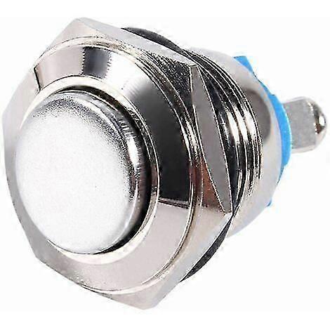 12V Auto Reset Switch Momentary Metal Push Button Car Replacement
