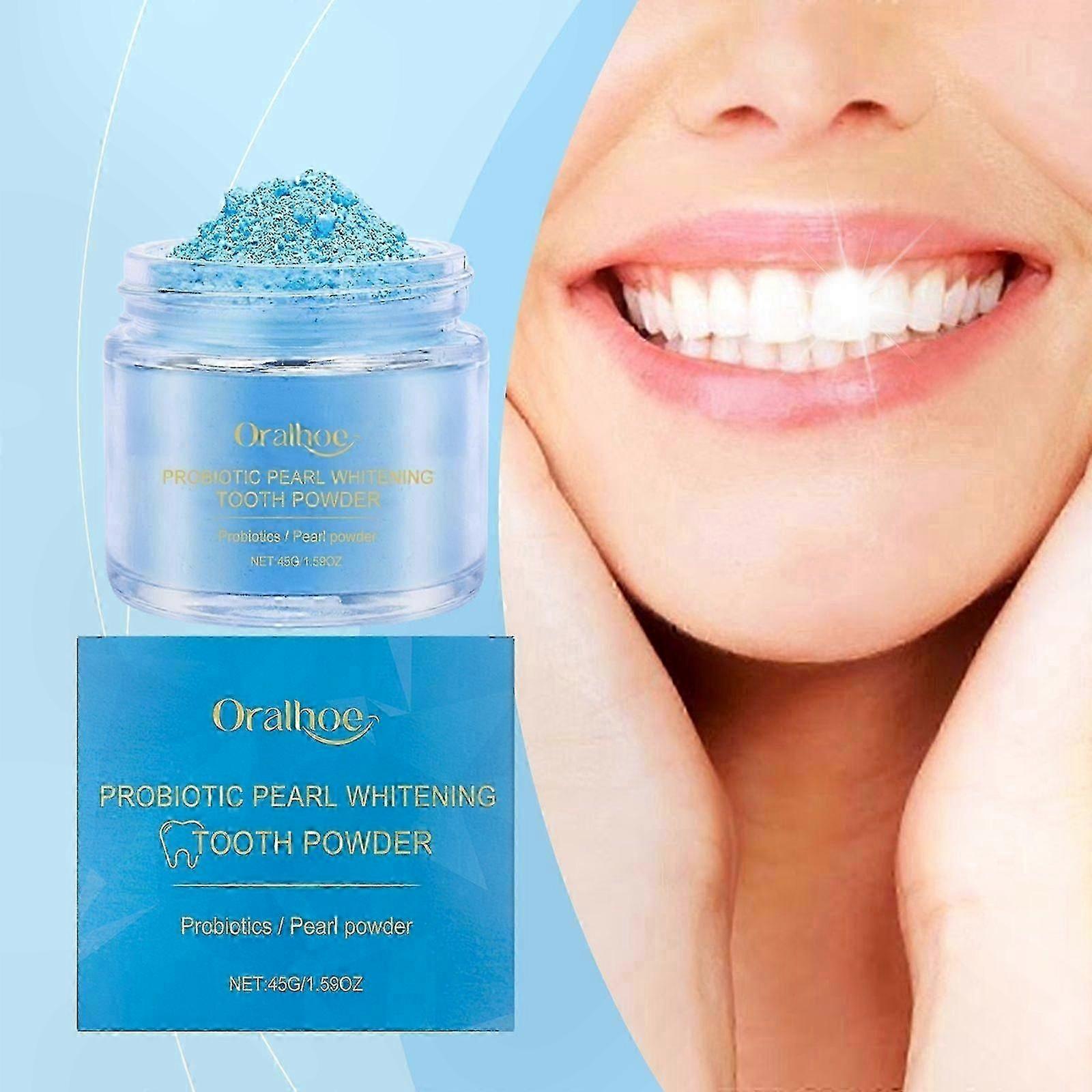 Whitening Powder with Probiotics for Stain Removal and Fresh Breath, 360° Smile Cleansing Solution