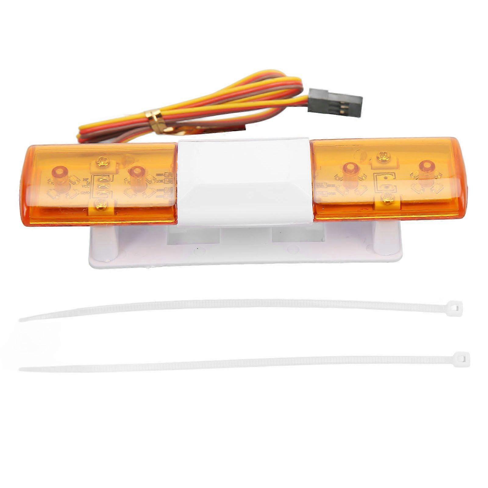 RC LED Police Light Simple Simulation Design 4 Modes RC Police Flash Lamp LED Warning Light for 1/8 1/10 RC Cars Yellow