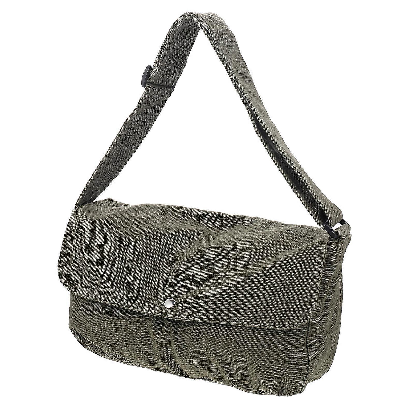 Canvas Shoulder Bag for Storage Use with Delicate Design Vintage Style