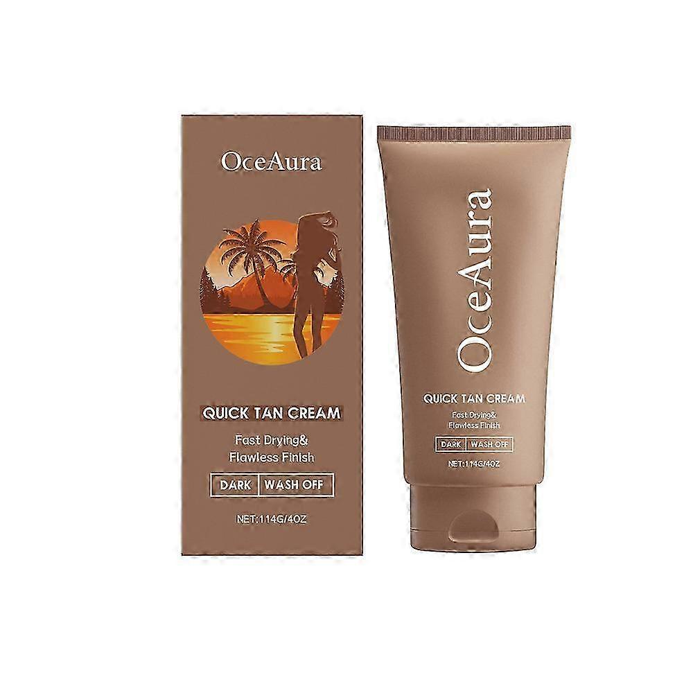 114ml Body Facial Self Tanning Cream Lasting Natural Bronzer Color Shrink Pores Prevent Sunburn Sunless Tan Accelerator Product