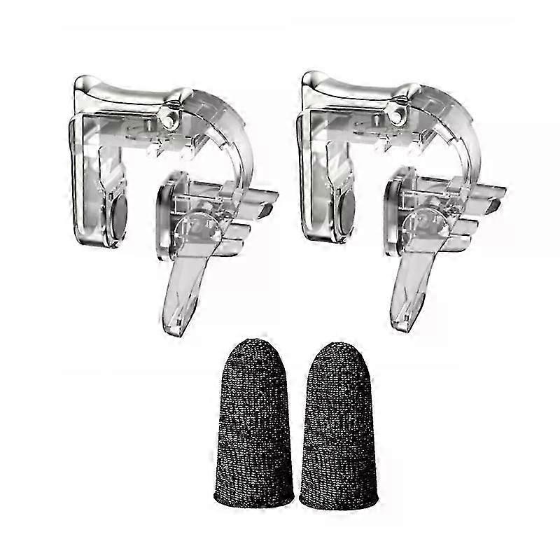 1pair Mobile Controller With Game Finger Sleeves Easy To Use Cellphone Gaming Joystick Sensitivity Shoot And Aim Game Trigger