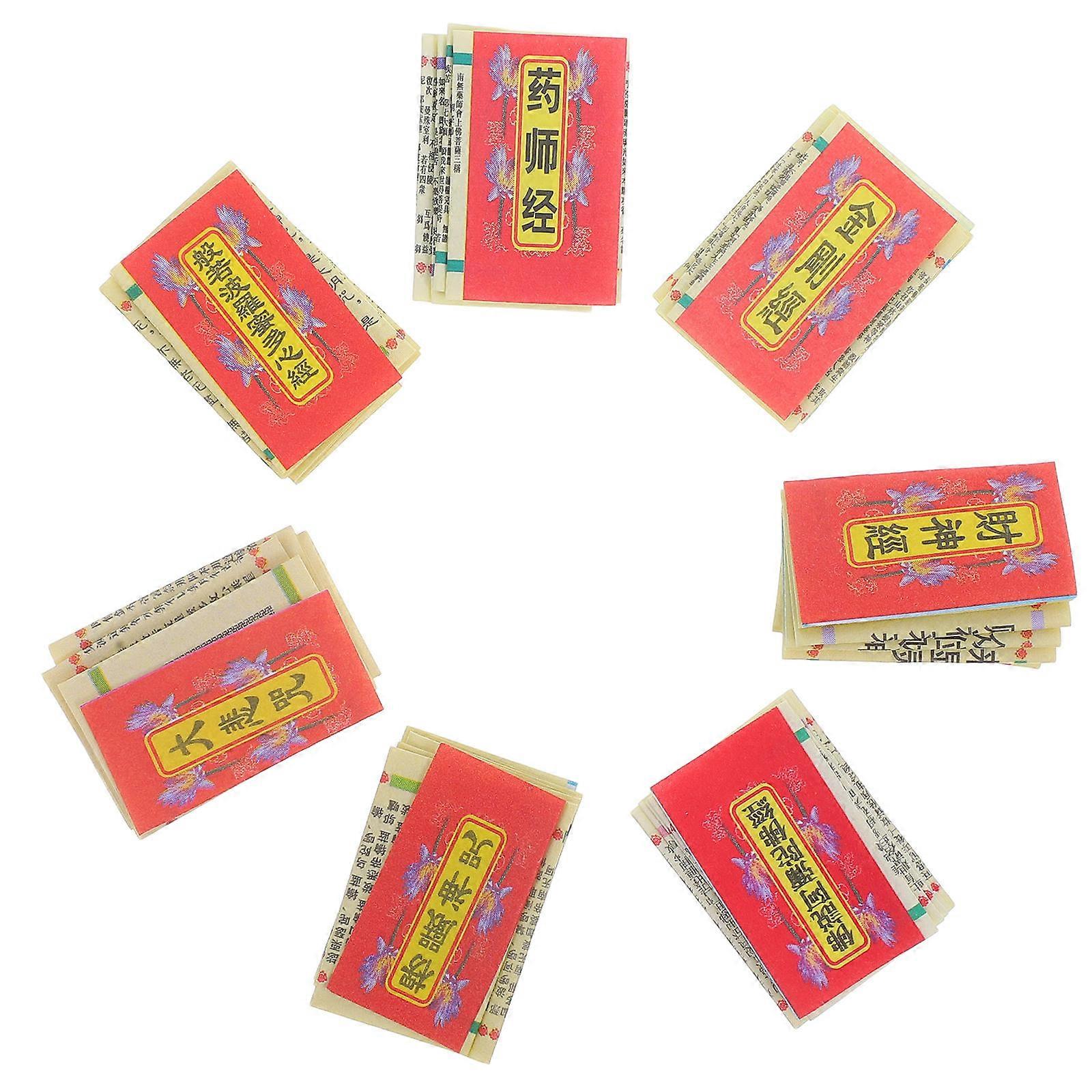 Micro Buddhist Charm Miniature Sutras for Home Decor 7Pcs Assorted