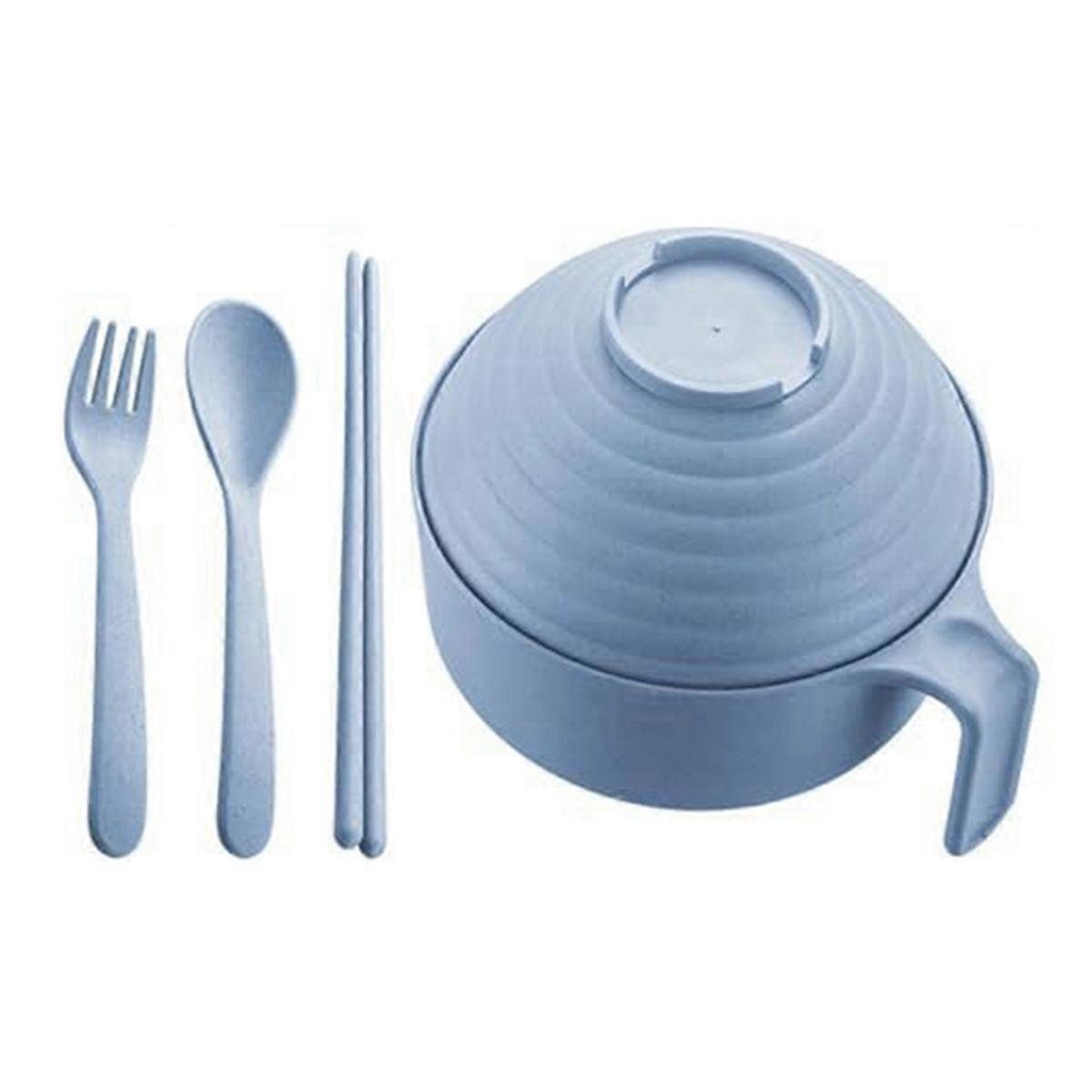 Microwave Ramen Bowl Set with Chopsticks - ,Nordic Blue