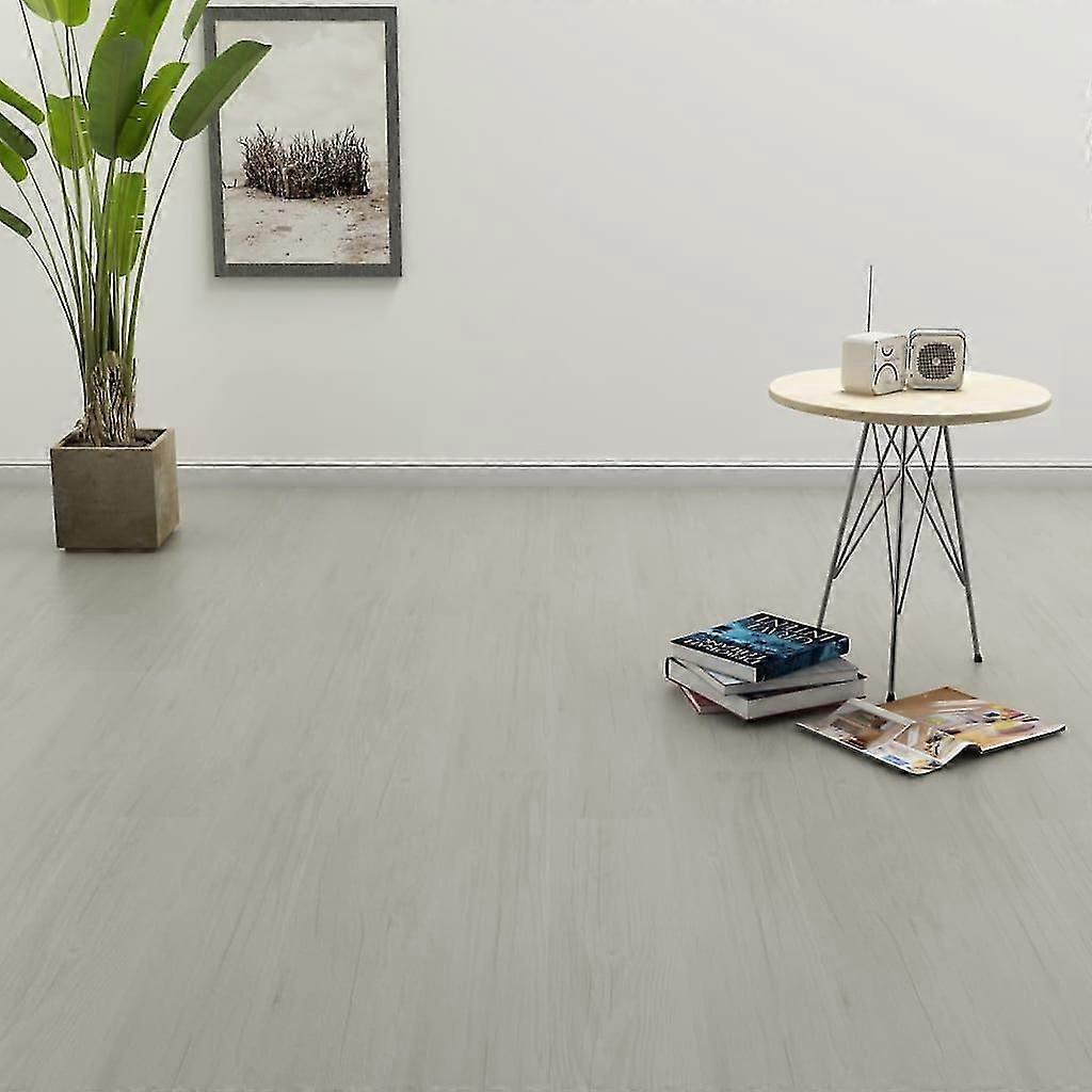 Self-adhesive Flooring Planks 4.46 M 3 Mm Pvc Light Grey