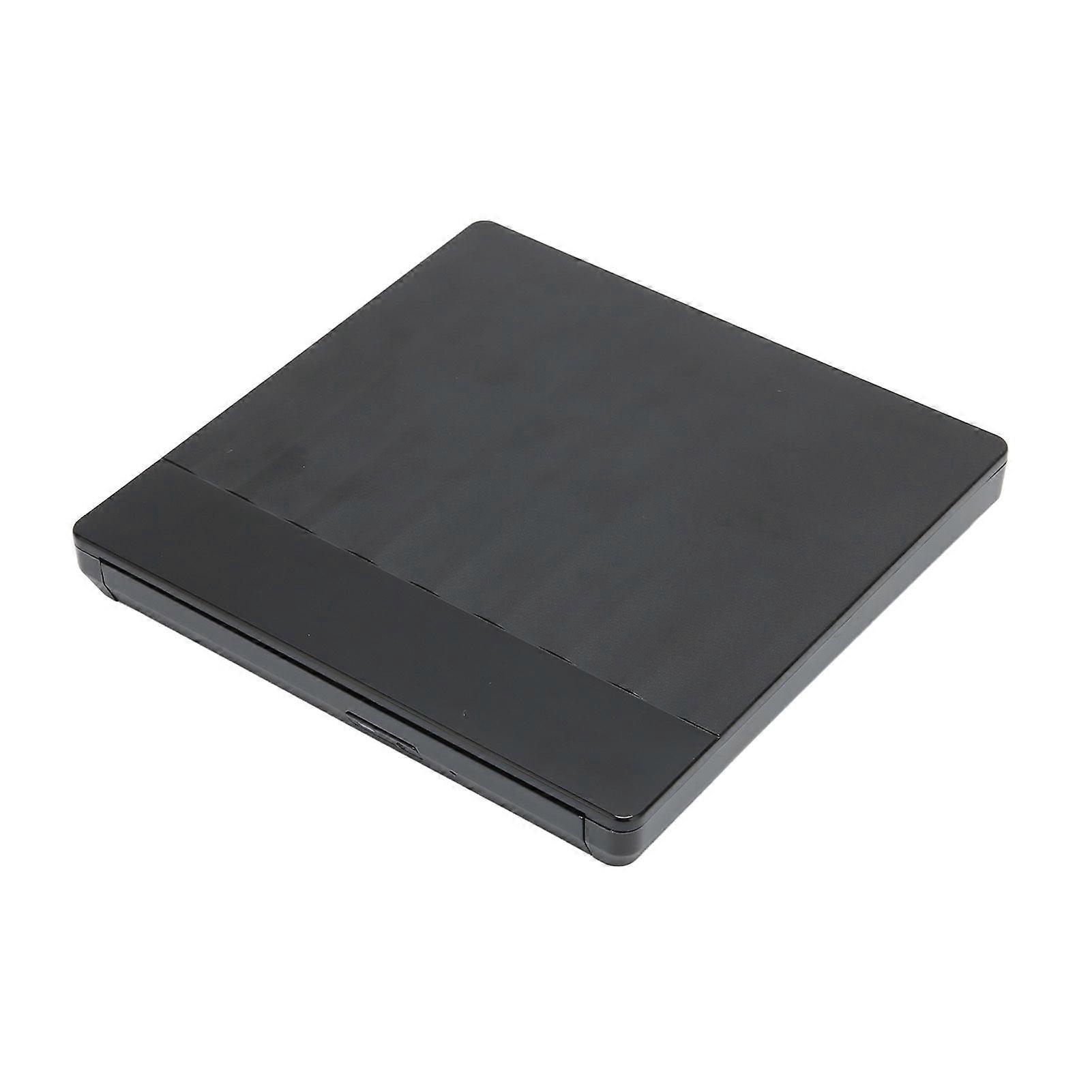 External DVD Drive USB3.0 Type C High Speed Plug and Play Strong Compatibility CD Burner for Movie Music Record Black