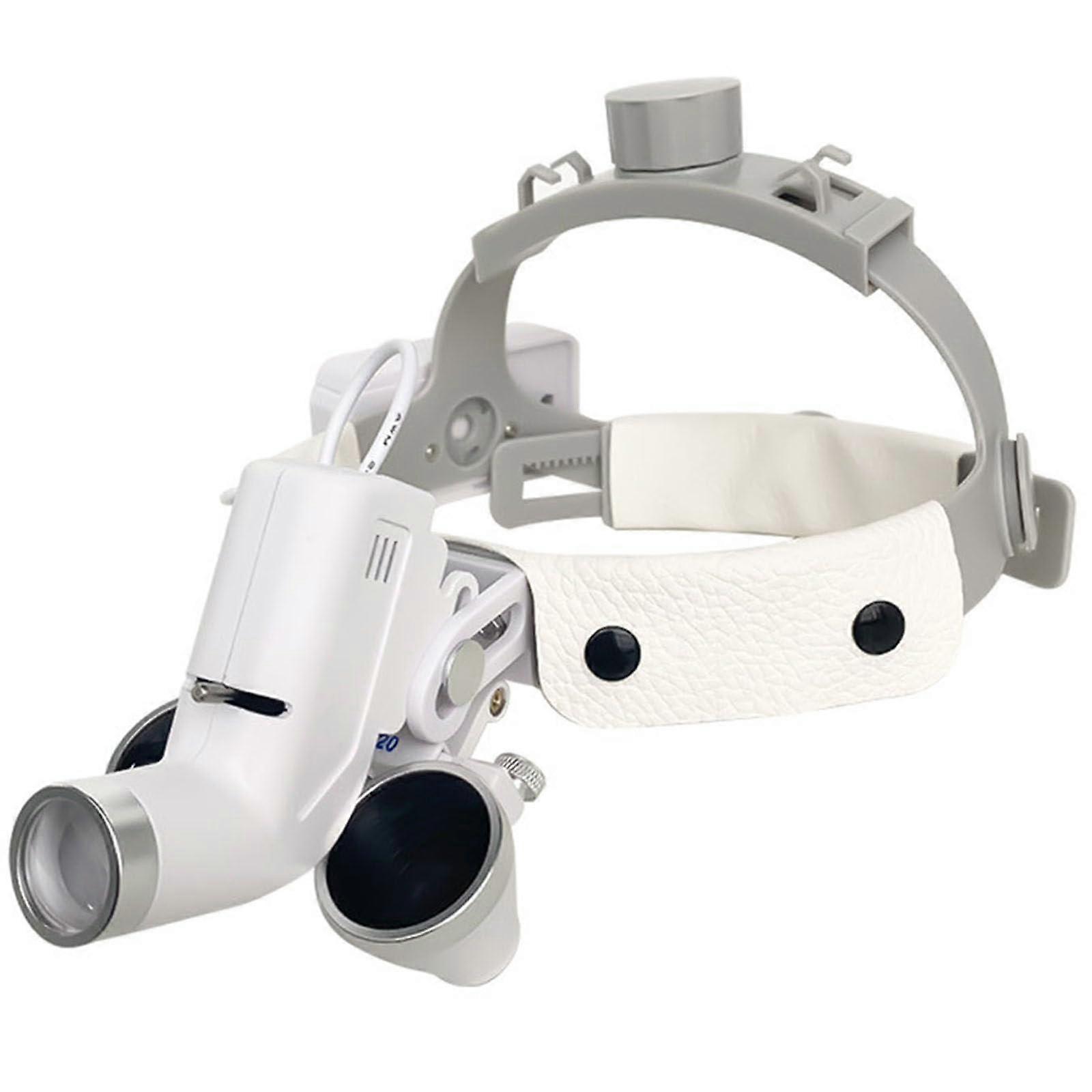 2.5x/3.5x HeadMounted Dental Loupes With 5W LED Headlight Binocular Magnifier, 320540mm Working Distance, Rechargeable