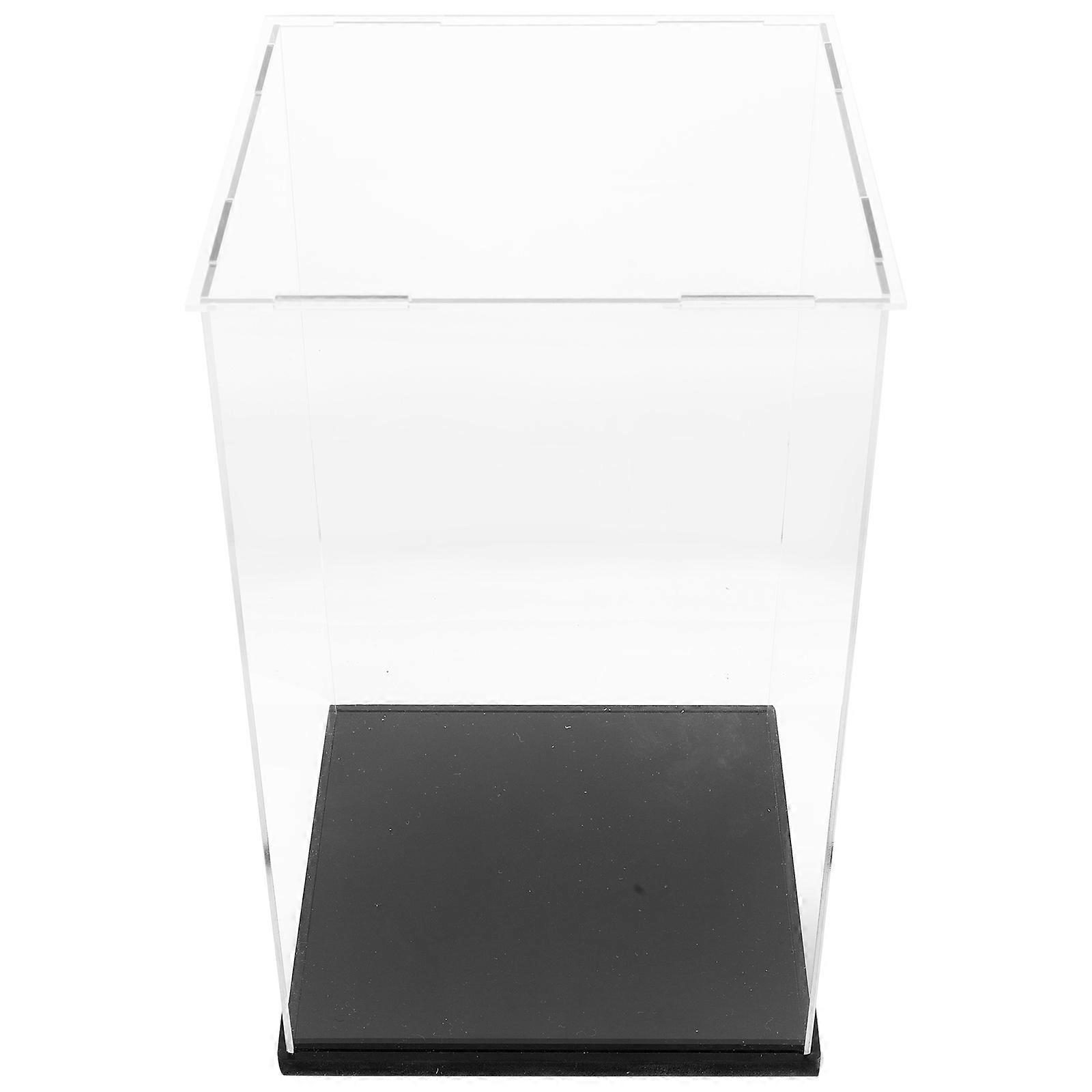 Figurine Display Case Acrylic Storage Case for Collection 2Pcs Transparent Holder