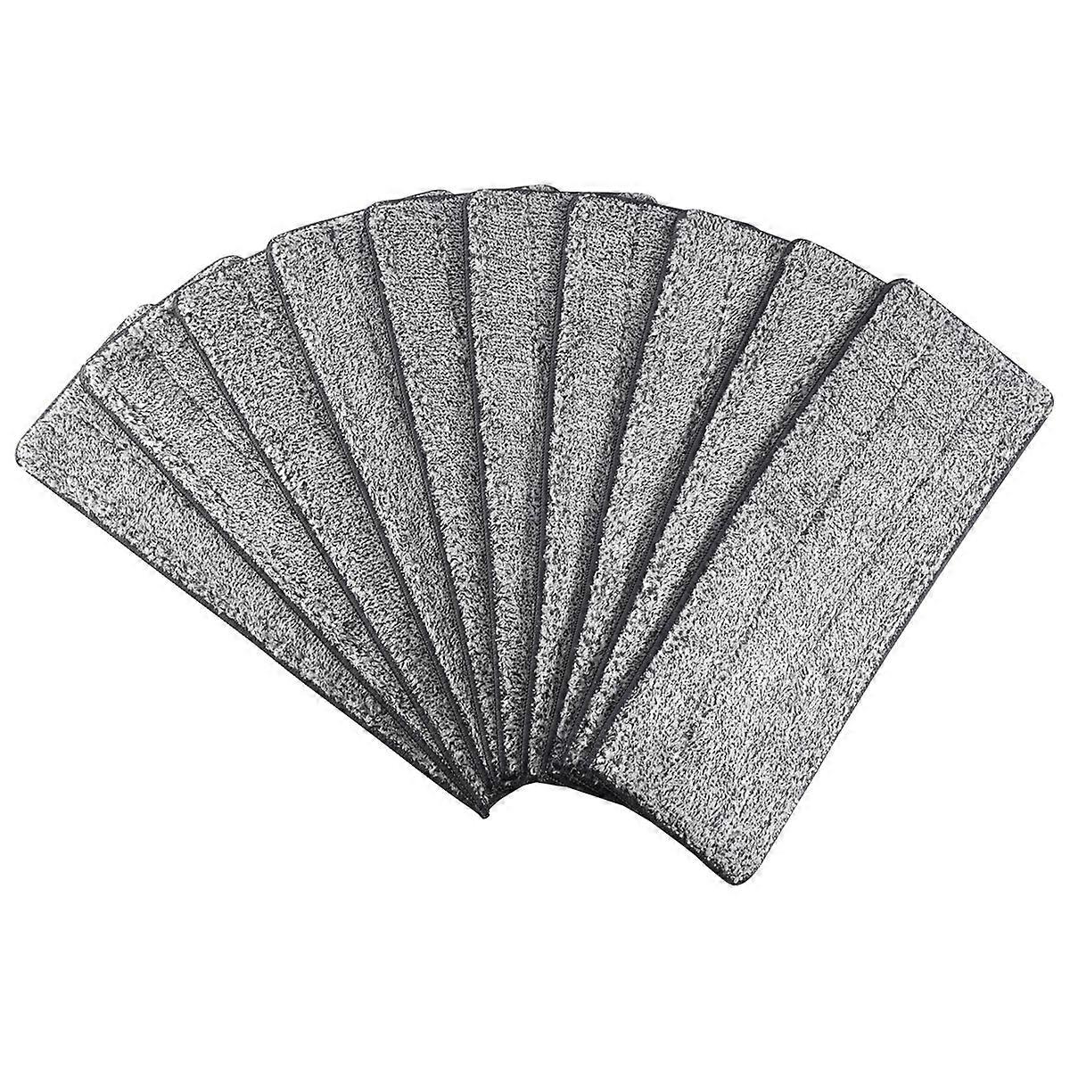 10PCS Microfiber Mop Pads House Kitchen Floor Cleaning Flat Mop L