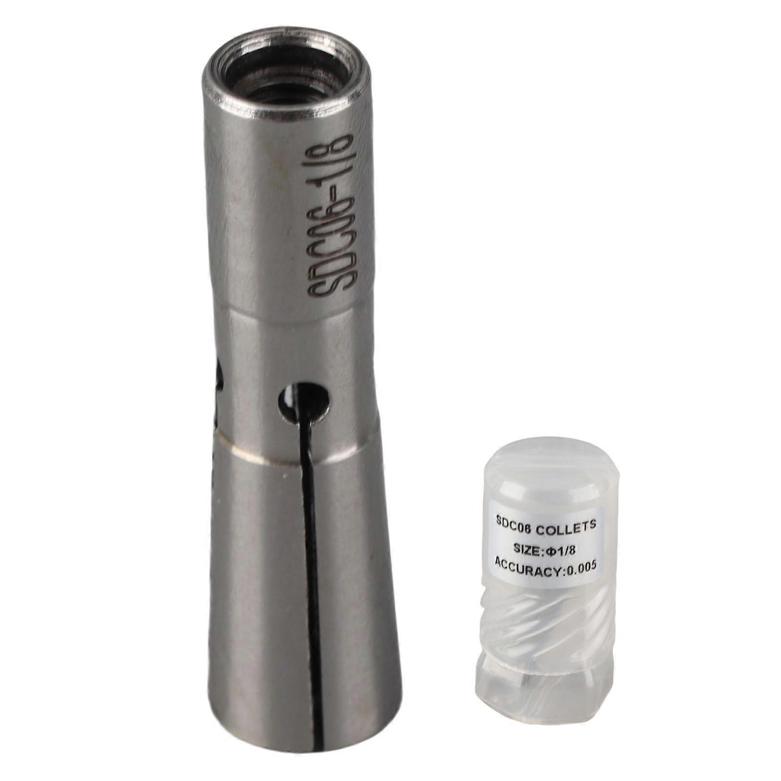 0.005 Accuracy Collet Lathe Chuck with Super Clamping Force Pull Back Hardware SDC06 1/8 Inch Precision Tool