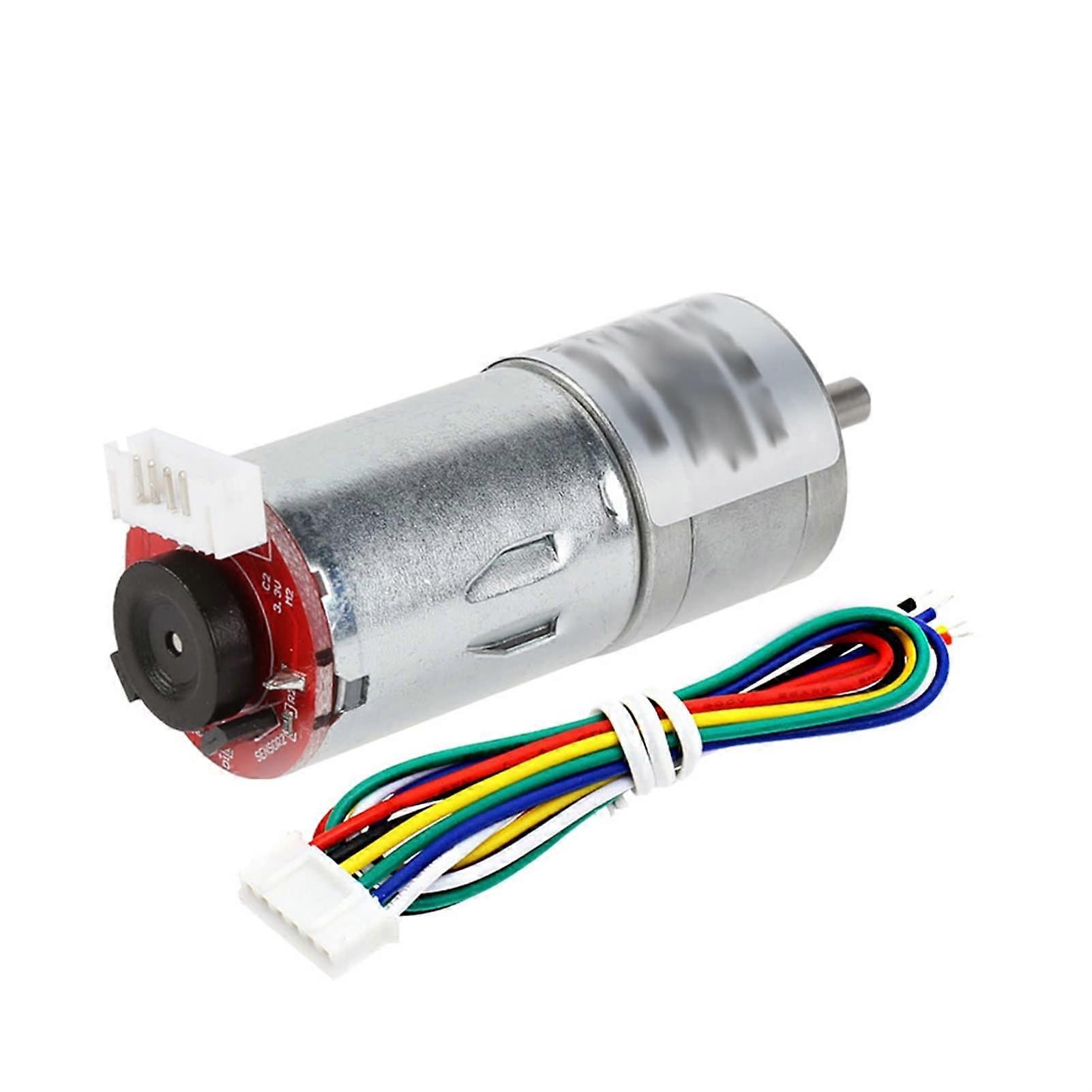 DCGear Motor GM25 370 DC Gear Motor 6V 12V 24V Metal Encoder Multiple Speeds 25mm 24V 630 RPM