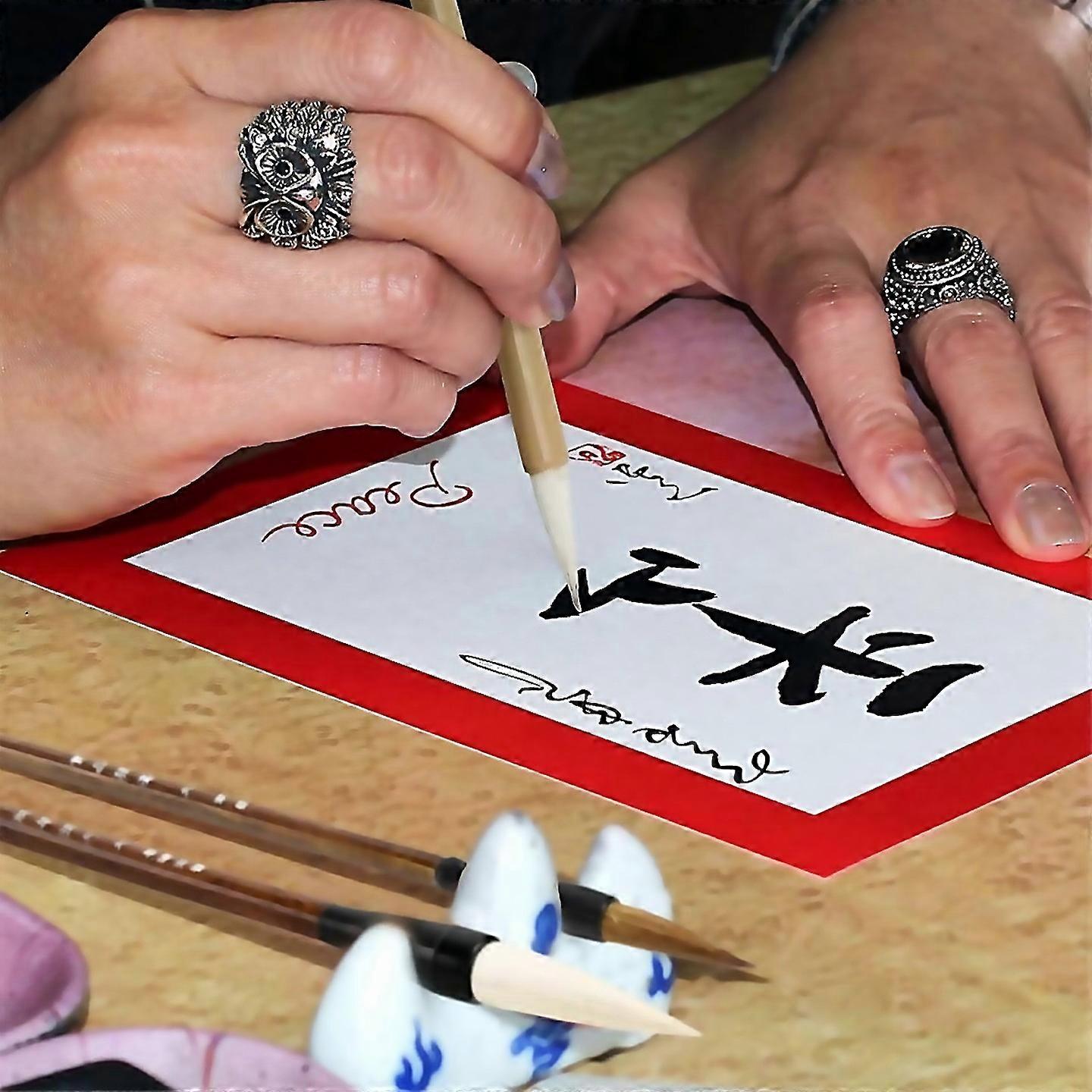 For Chinese Calligraphy Brushes Set With Writing Paper Rollup Holder