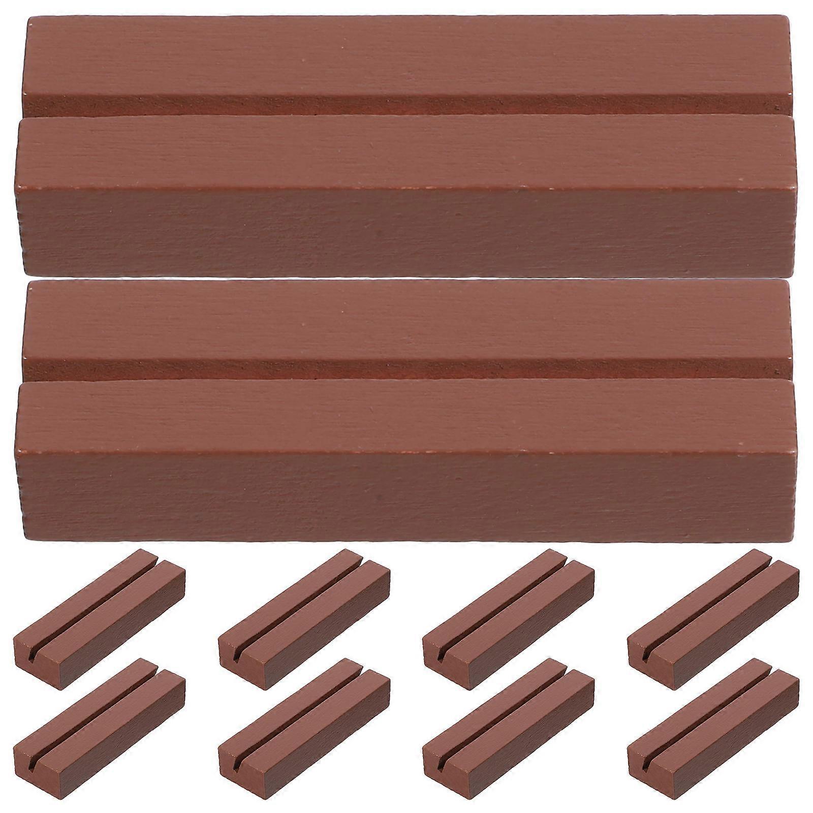 Elegant Wooden Name Card Display Base For Home Use Or Office Use 10Pcs