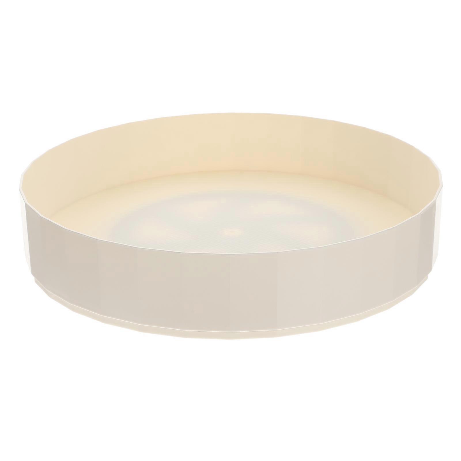 Turntable Seasoning Rack Beige for Kitchen Storage 2Pcs Organizer