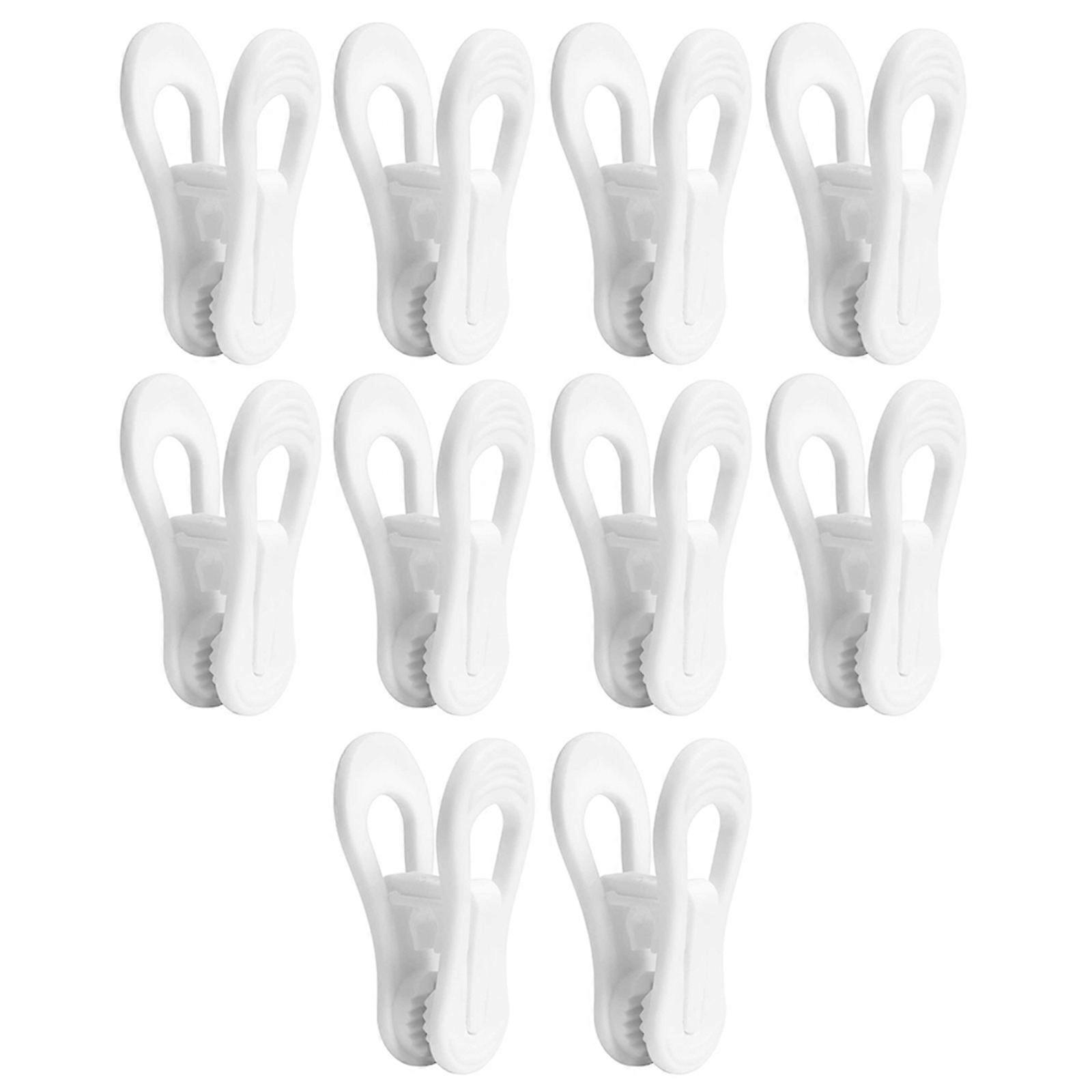 Laundry Clips Plastic Clothespins for Hangers with 50Pcs White Set