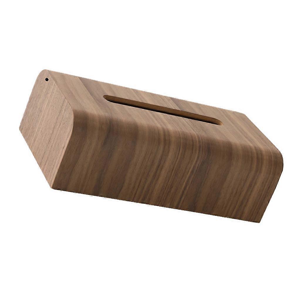 1Pcs Wooden Tissue Box for Home Use Brown Decorative Napkin Box