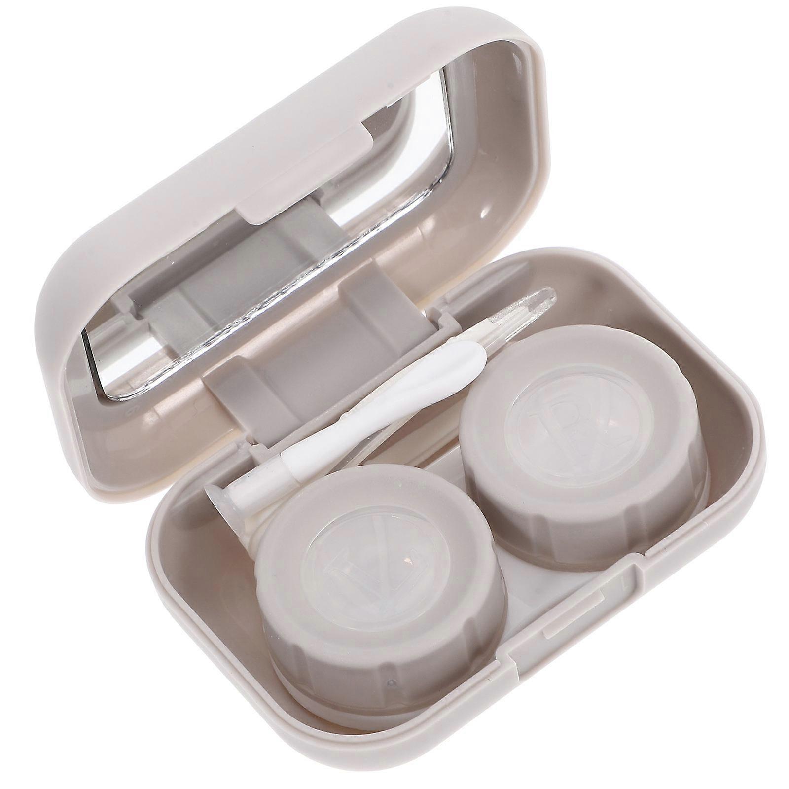 Contact-Lens Storage Box for Storage 5Sets Portable Contacts Case Kit Grey