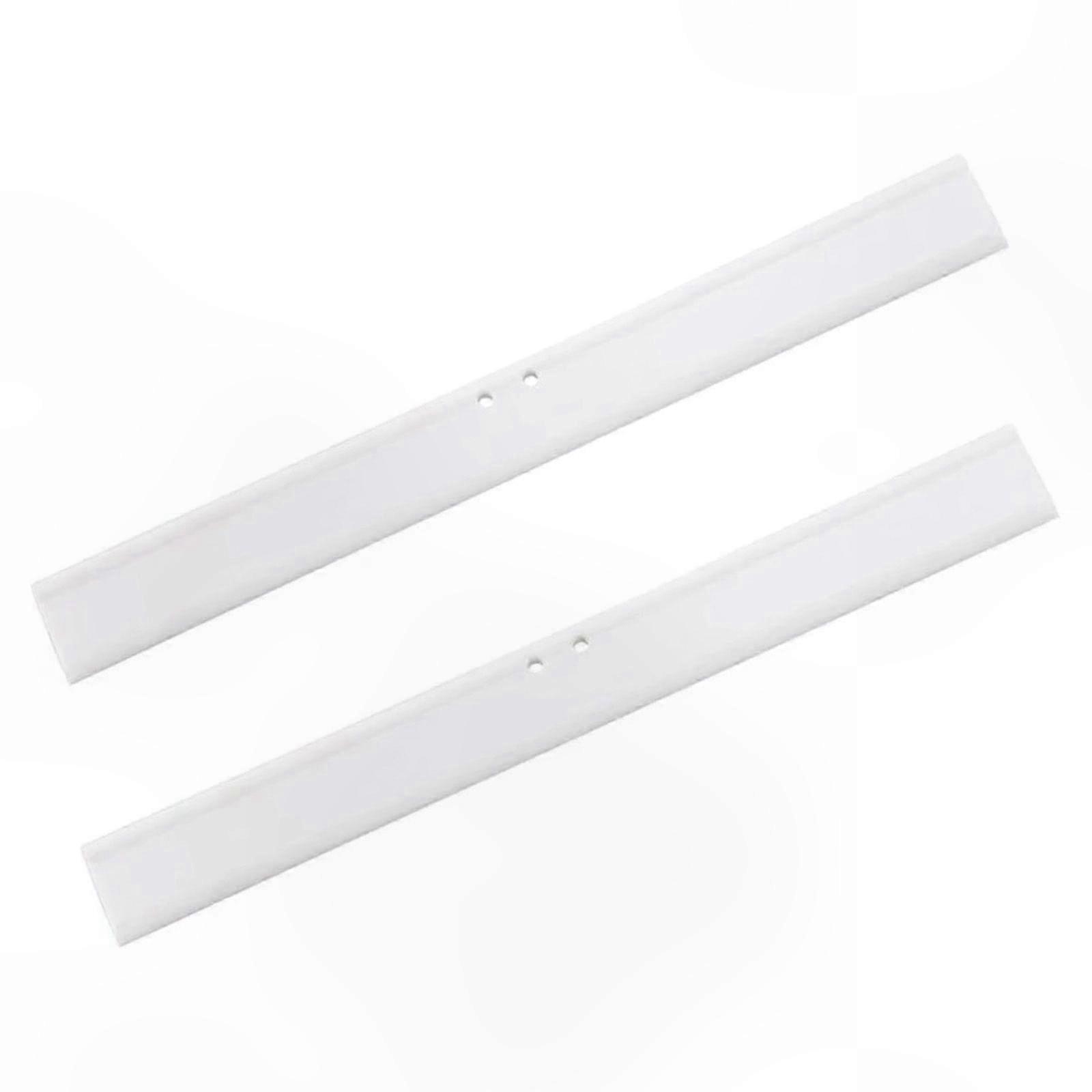 White Silicone Replacement Lips for Shower Squeegees, 25cm, 2 Pack