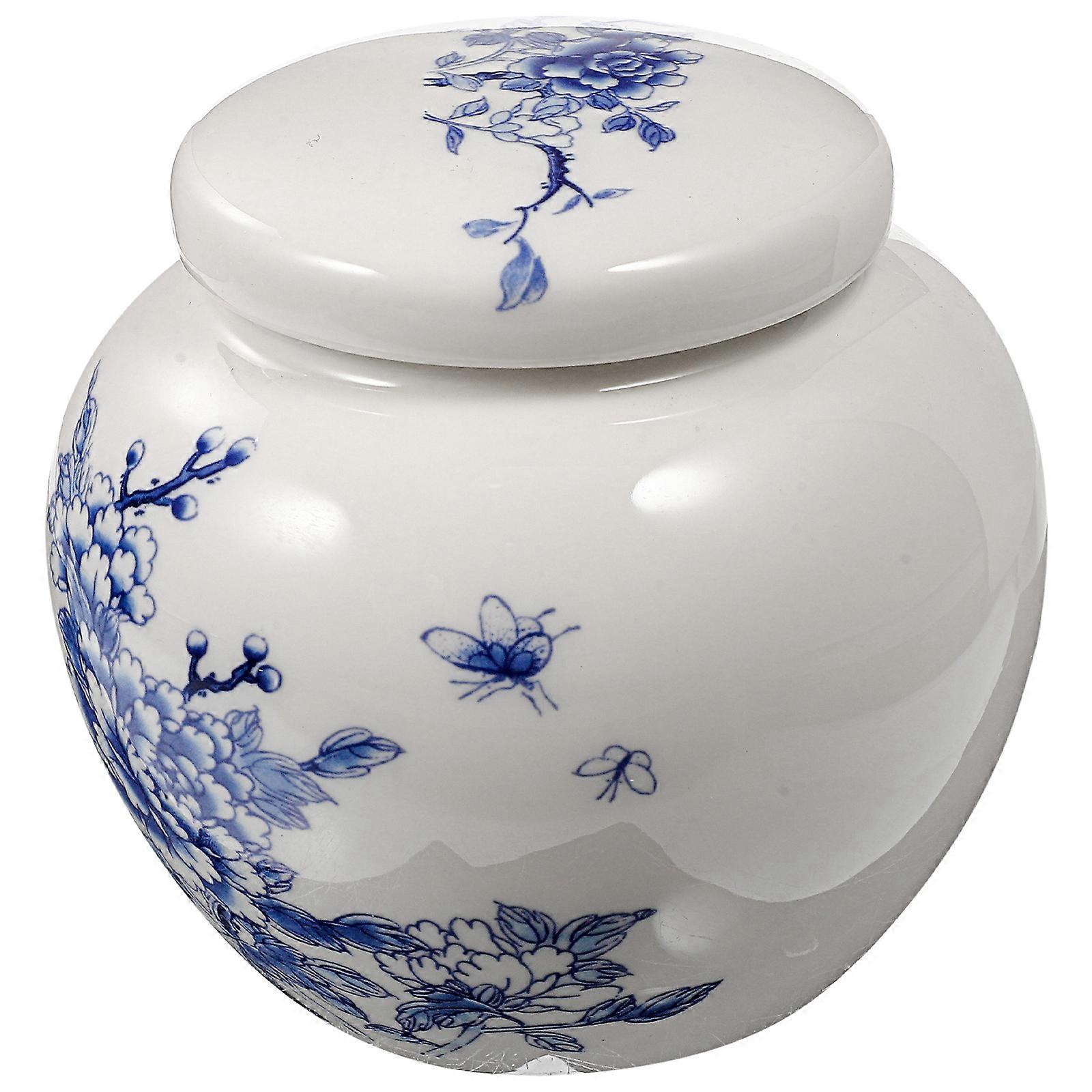 Elegant Square Ceramic Tea Container With Lid Ideal For Indoor Home Decoration 3Pcs 9X9X9.5Cm