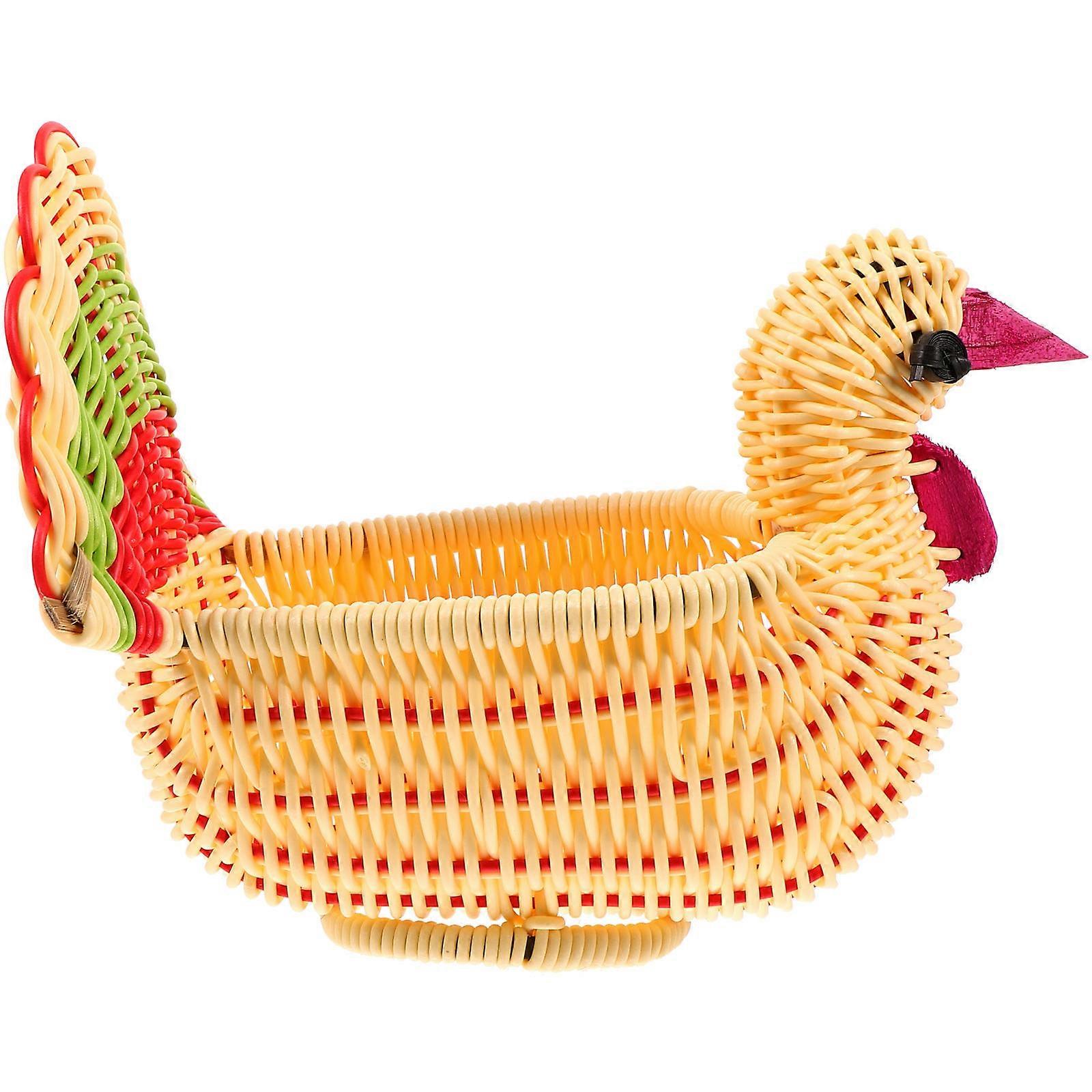 Imitation Rattan Fruit Basket for Home Use 3Pcs Serving Basket Set