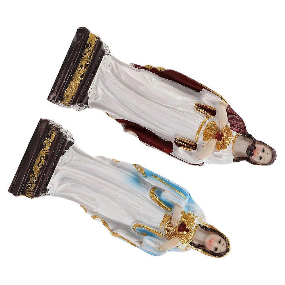 Religious Table Decoration Catholic Statues for Home Use 6Pcs Resin Figures