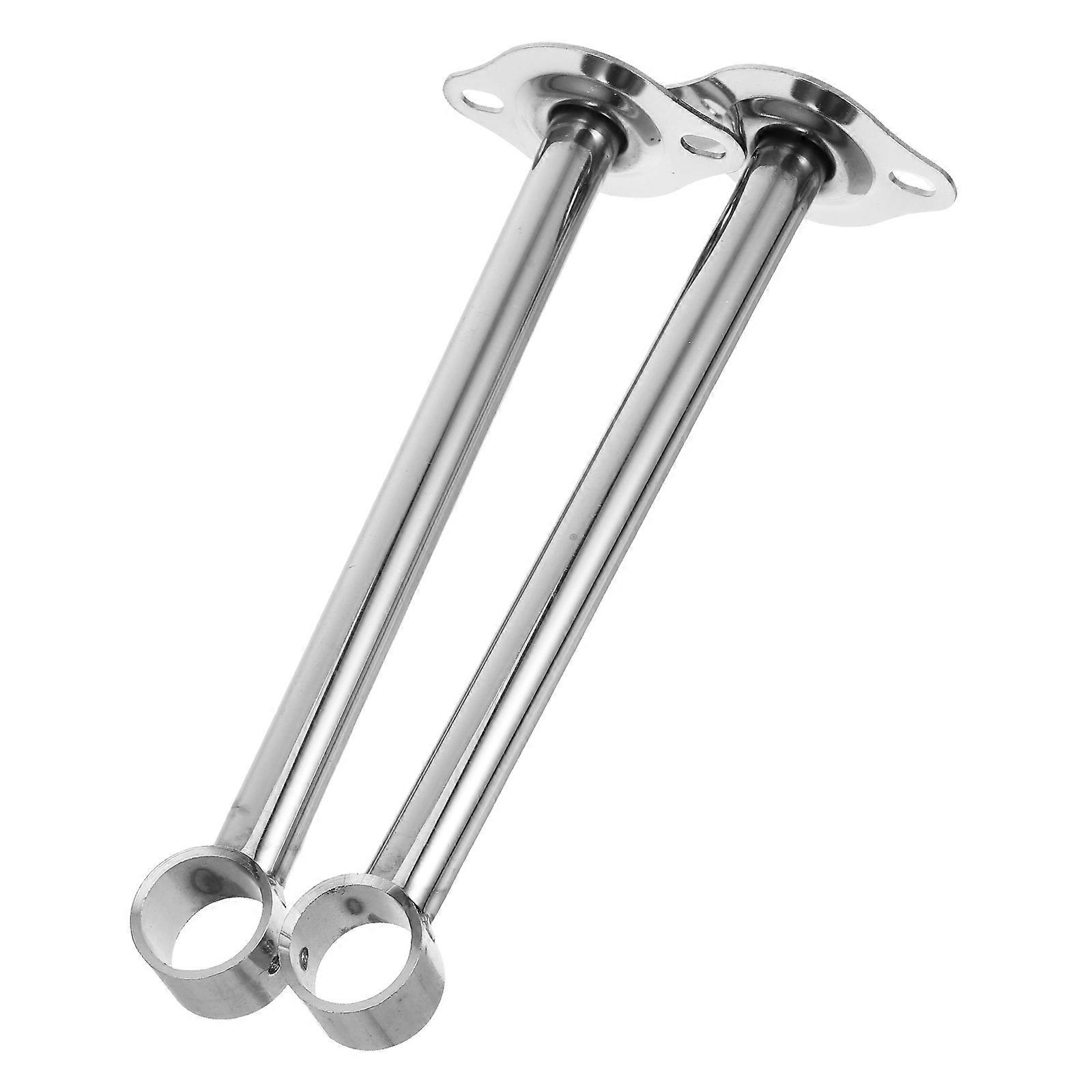 Durable Stainless Steel Ceiling Mount Bracket for Curtain Rods 4Pcs