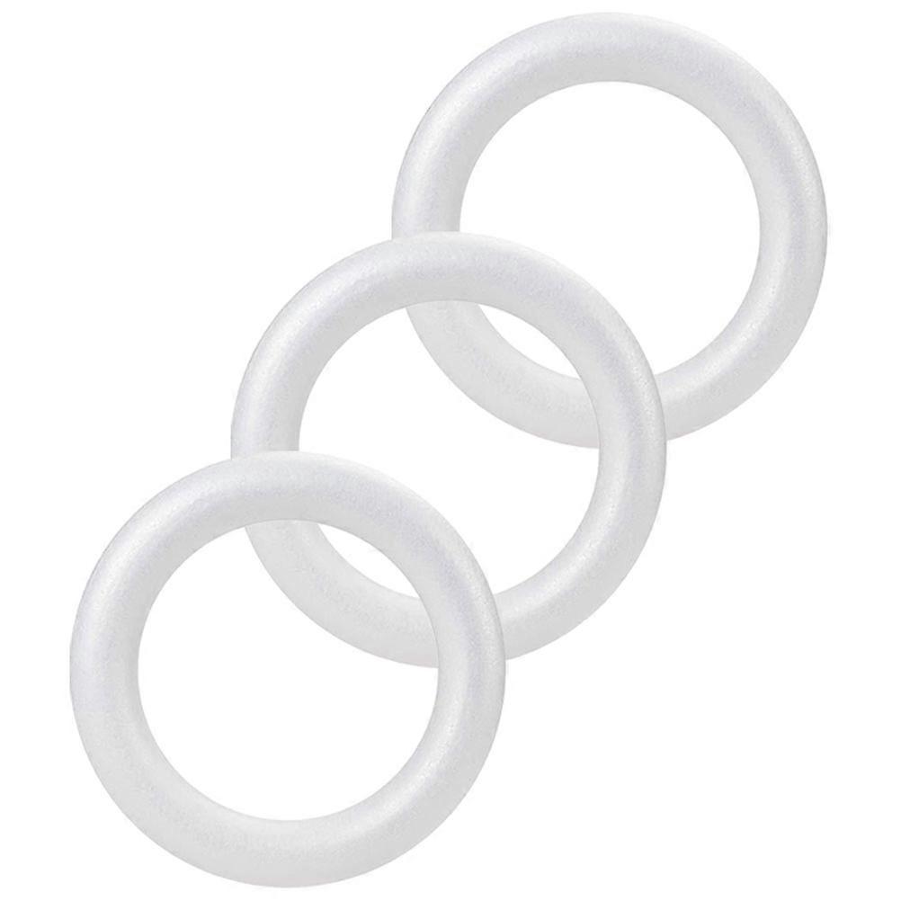 Round Foam Wreath Circles For Floral Arrangements And Christmas Celebrations Lightweight Easy To Use 3Pcs