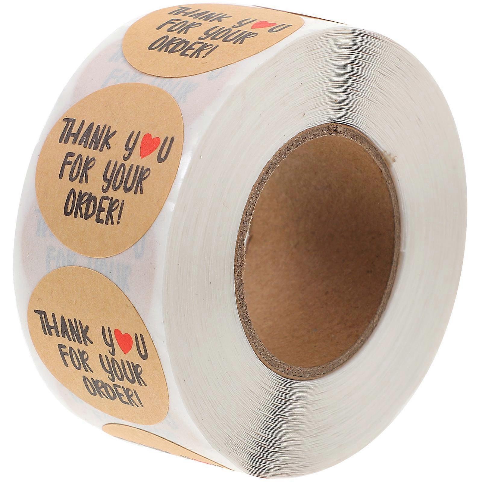 Thank You Stickers Self Adhesive Seal Sticker for Decoration 5 Rolls Multi