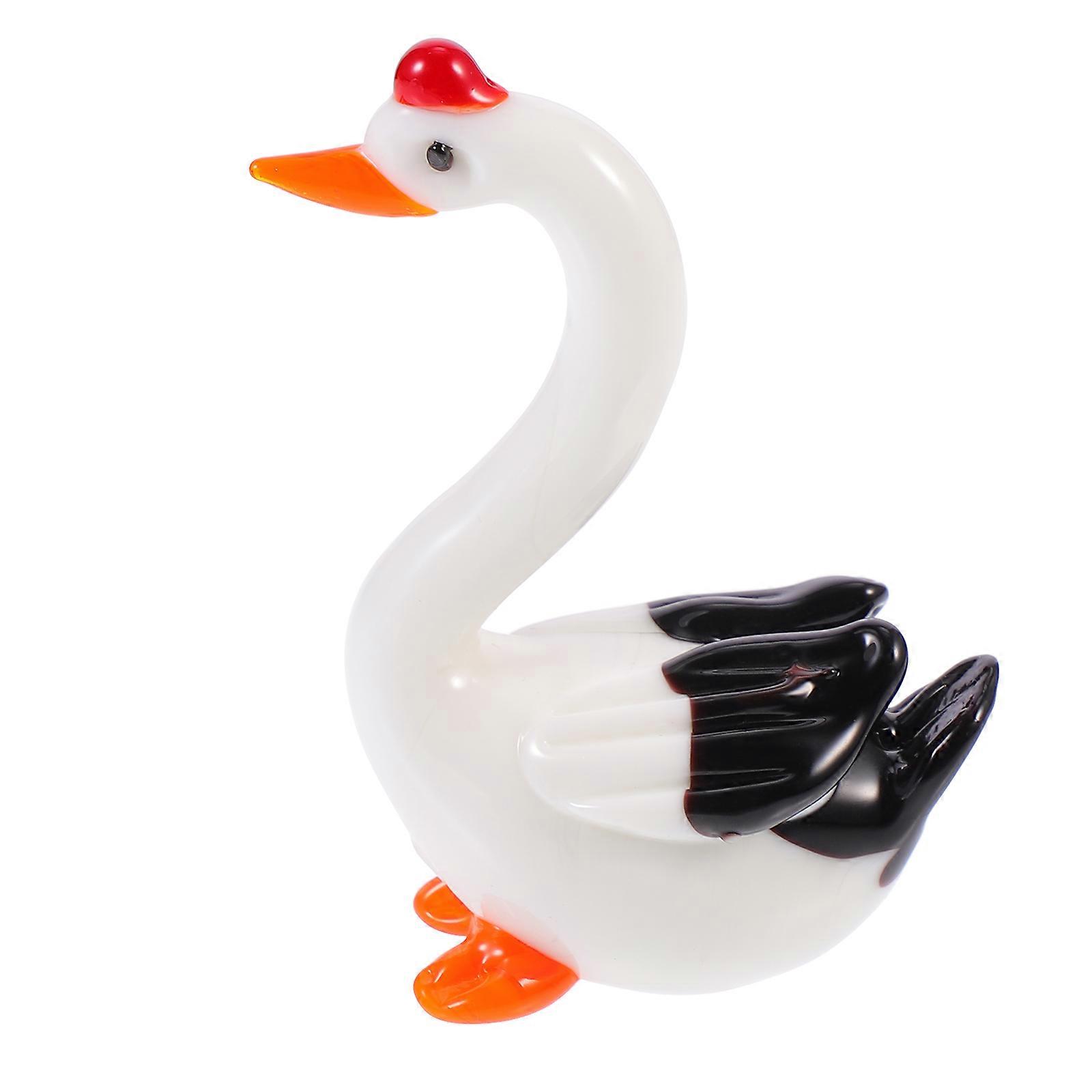 Creative Glass Adornment Desktop Ornament for Practical Use 2Pcs White