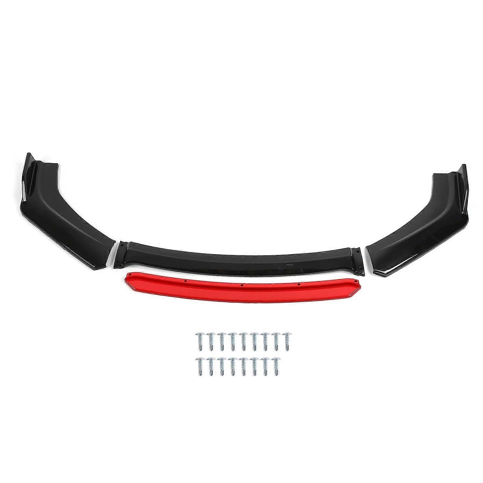 Front Bumper Splitter Universal Car Front Lip Spoiler Diffuser PP Material, Chin Body Kit, Compatible With Most Models