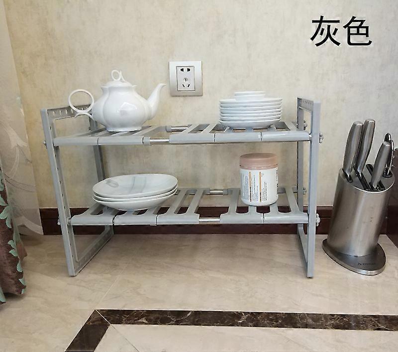 Scalable drain trough storage rack retractable storage rack kitchen storage rack layer rack