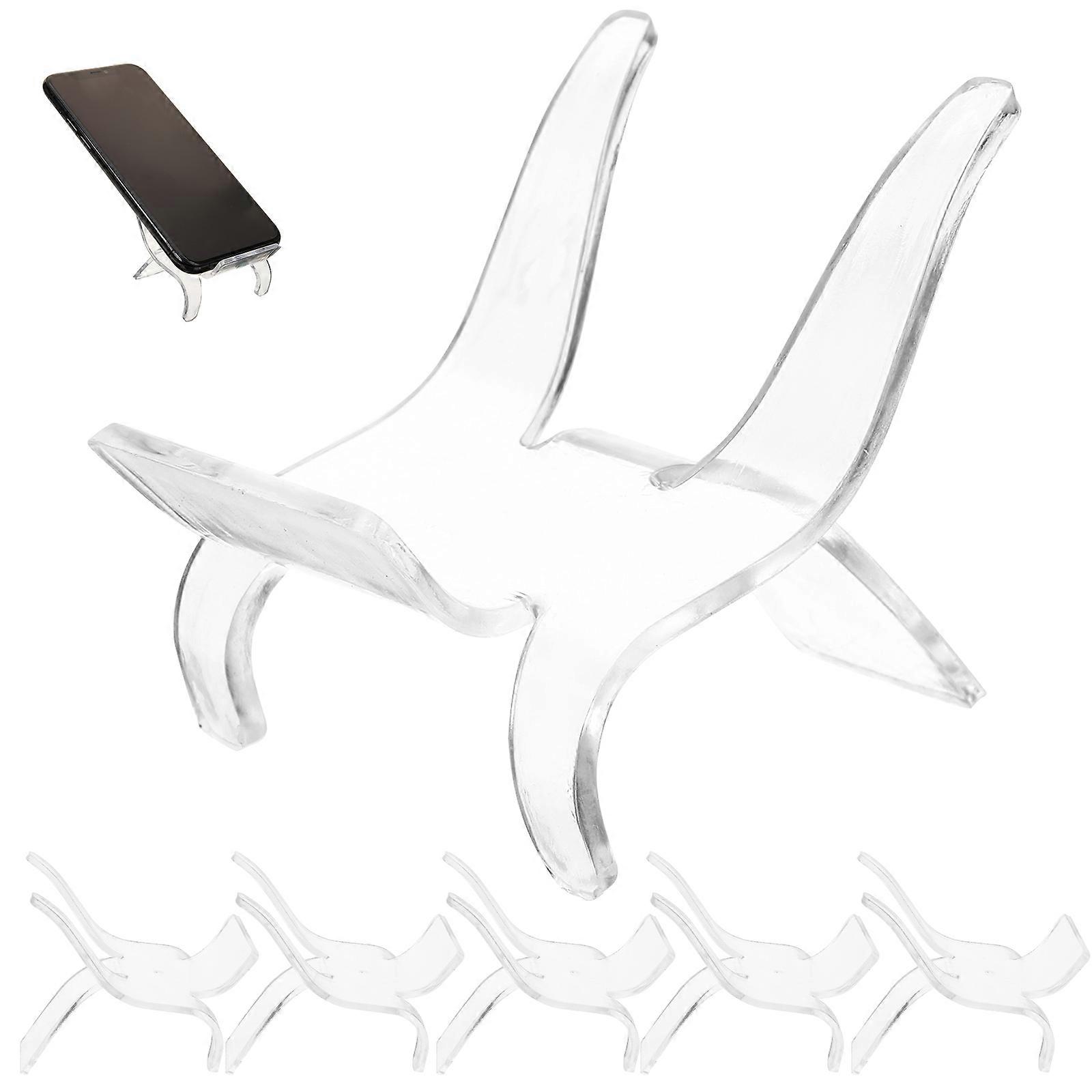 Rock Display Stand Clear Acrylic Holder for Gemstones with 50Pcs Set